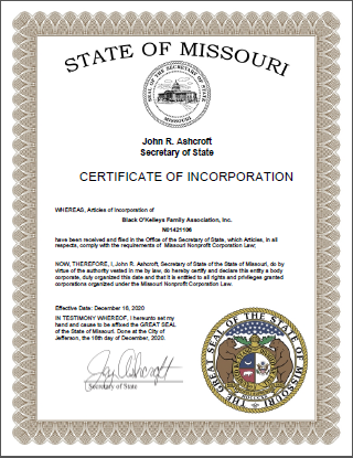 Articles of Incorporation